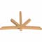 Ekena Millwork Alberta Smooth Timber Gable Bracket, Western Red Cedar, 96"W x 60"H x 5 1/2"D x 5 1/2"F, 15/12 Pitch GBW096X60X0606ALB00SWR - alternate 2
